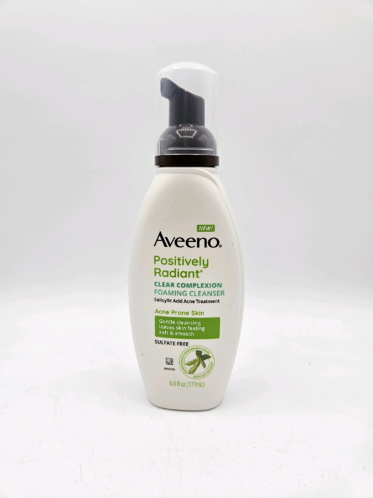Aveeno Clear Complexion Foaming Facial Cleanser Acne Face Wash 6 Oz